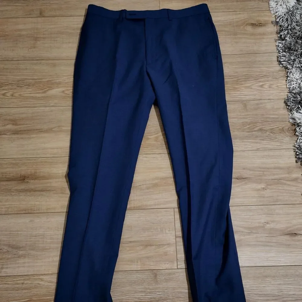 Calvin-klein Men's Navy and Blue Tailored-trousers